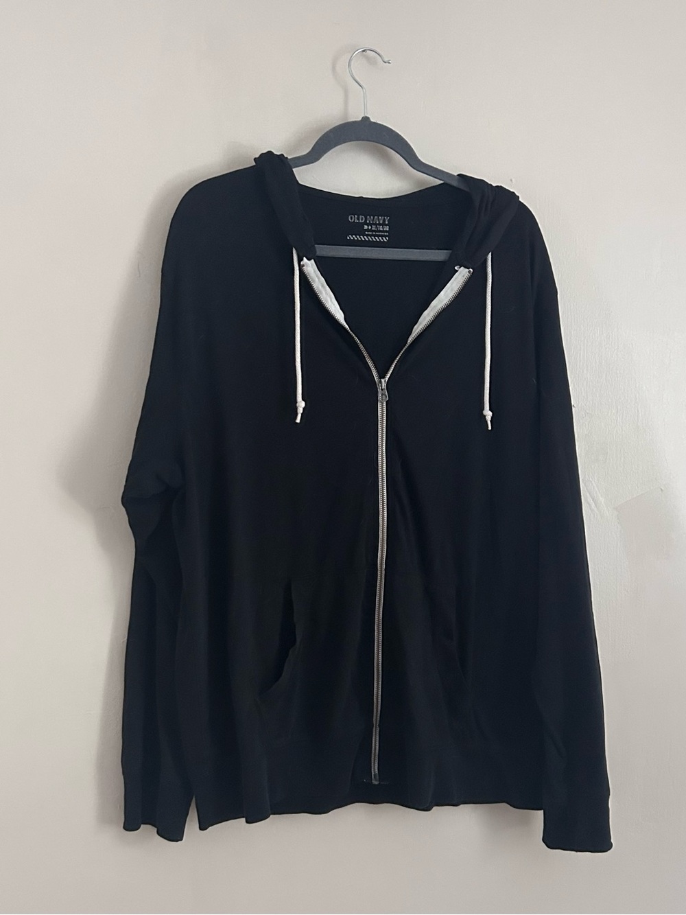 Old Navy Black T-Shirt Top with Printed Neck Label